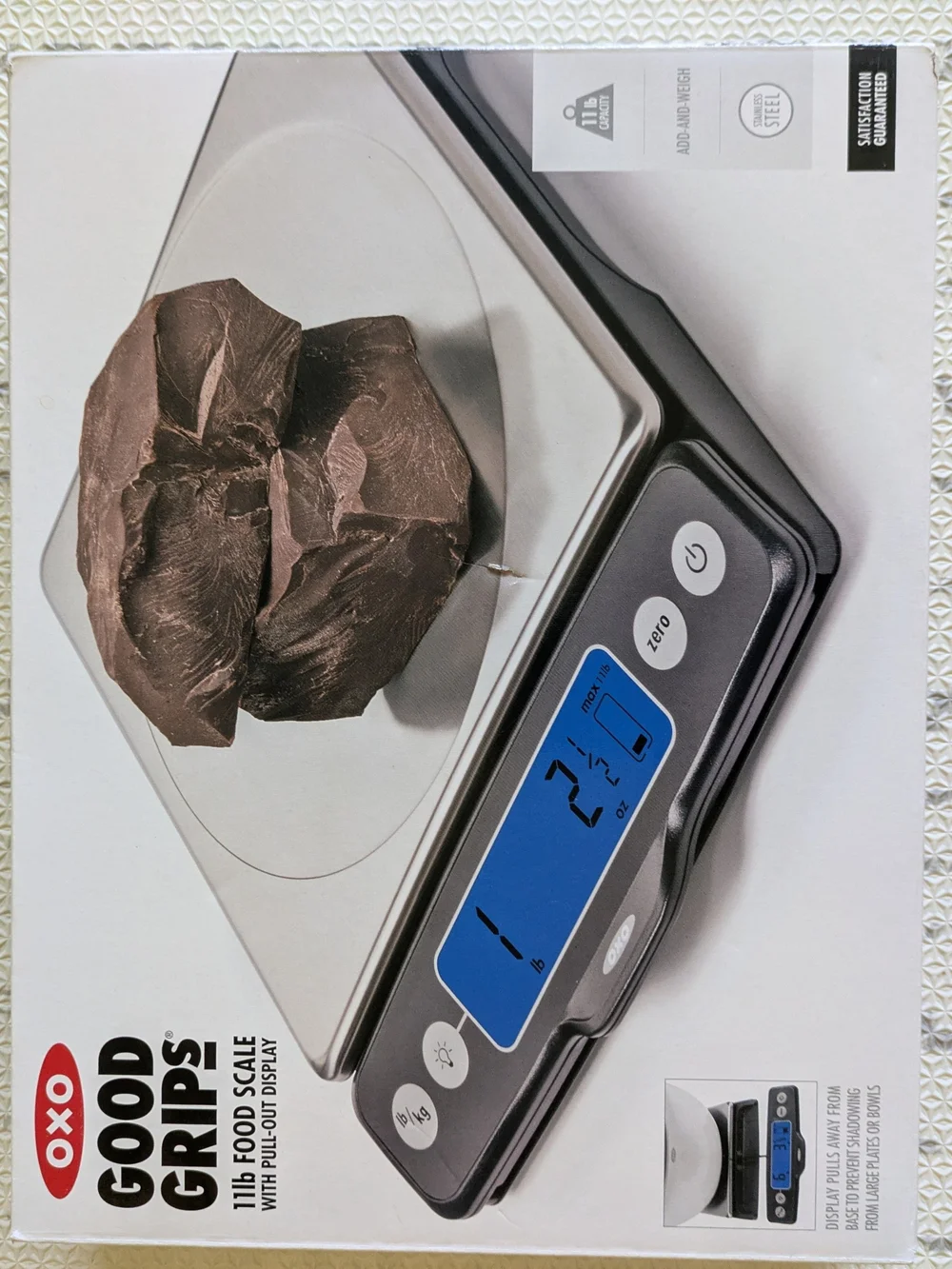 OXO Good Grips 11lbs Digital Kitchen Scale - Black and Silver